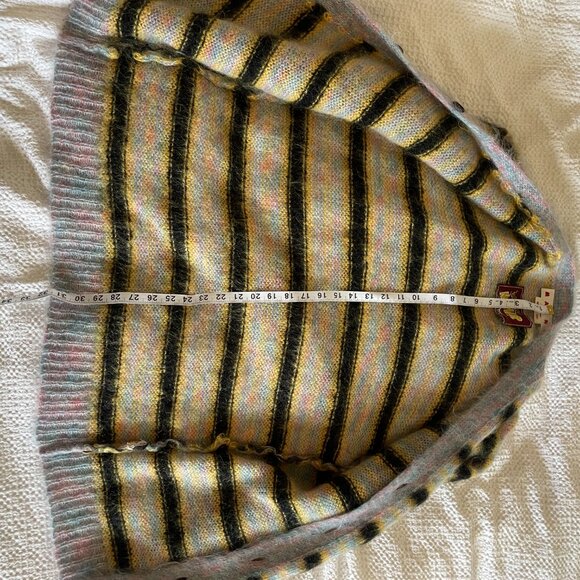 MARNI Mohair Fuzzy Wuzzy Brushed Stripe Cardigan Sweater - Picture 7 of 8